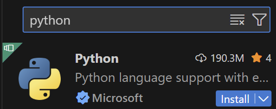 Extension Python VSCode